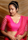 Pink Silk Designer Blouse
