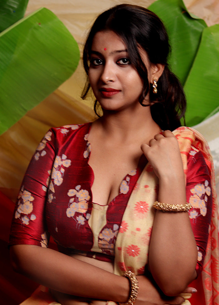 Maroon Silk Designer Blouse