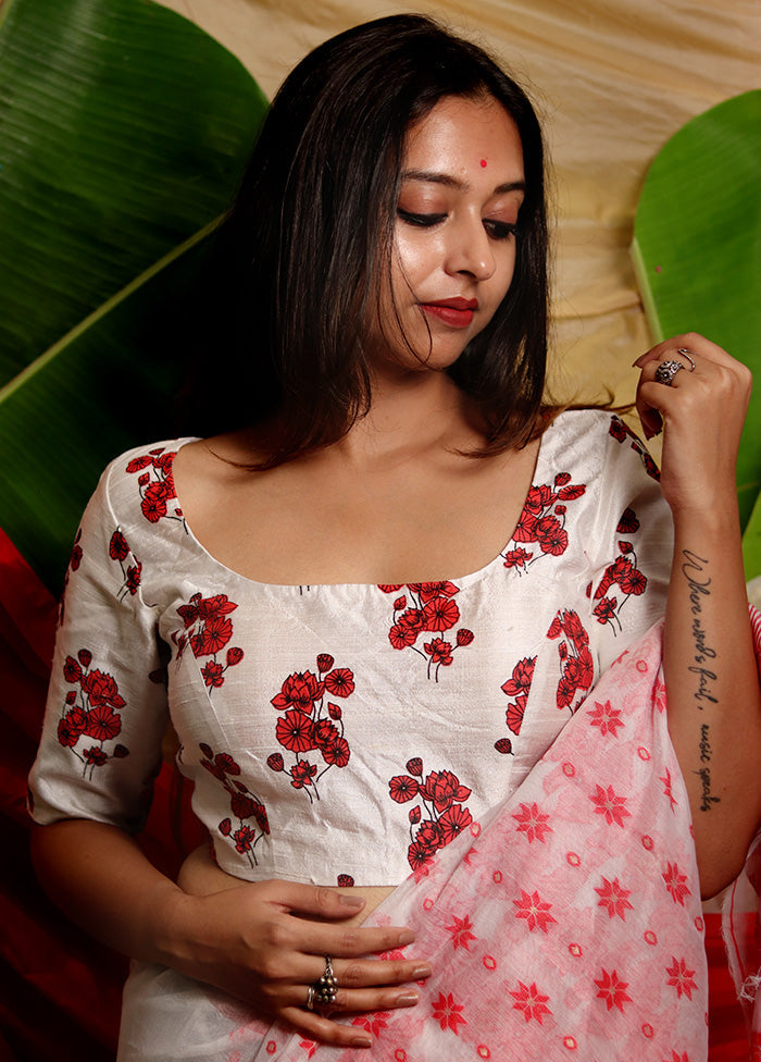 White Silk Designer Blouse
