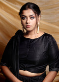 Black Silk Designer Blouse