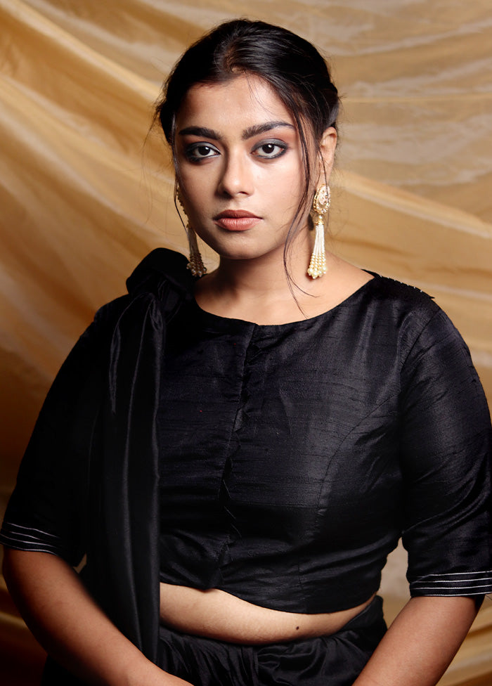 Black Silk Designer Blouse