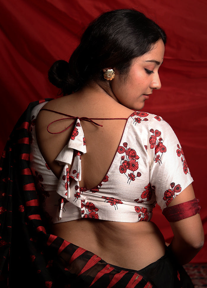 White Silk Designer Blouse