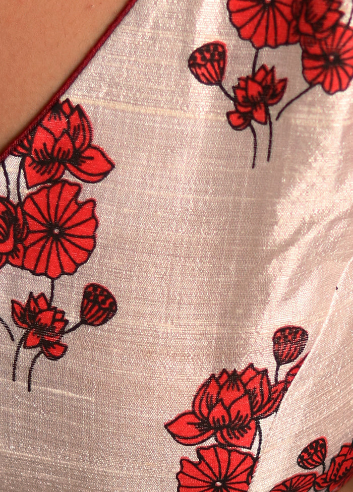 White Silk Designer Blouse