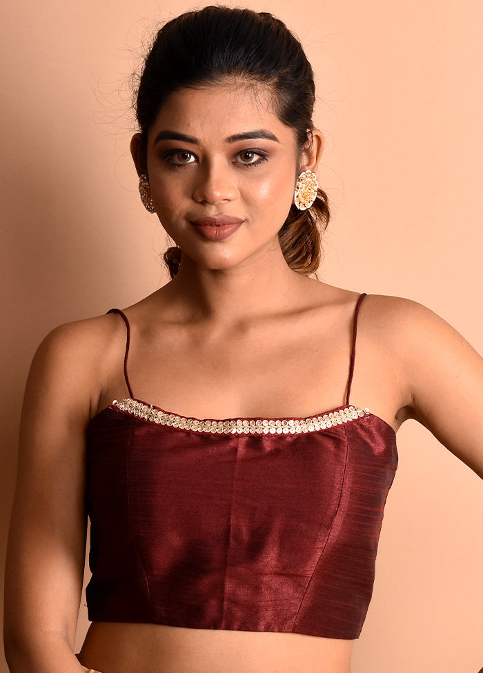 Maroon Silk Designer Blouse