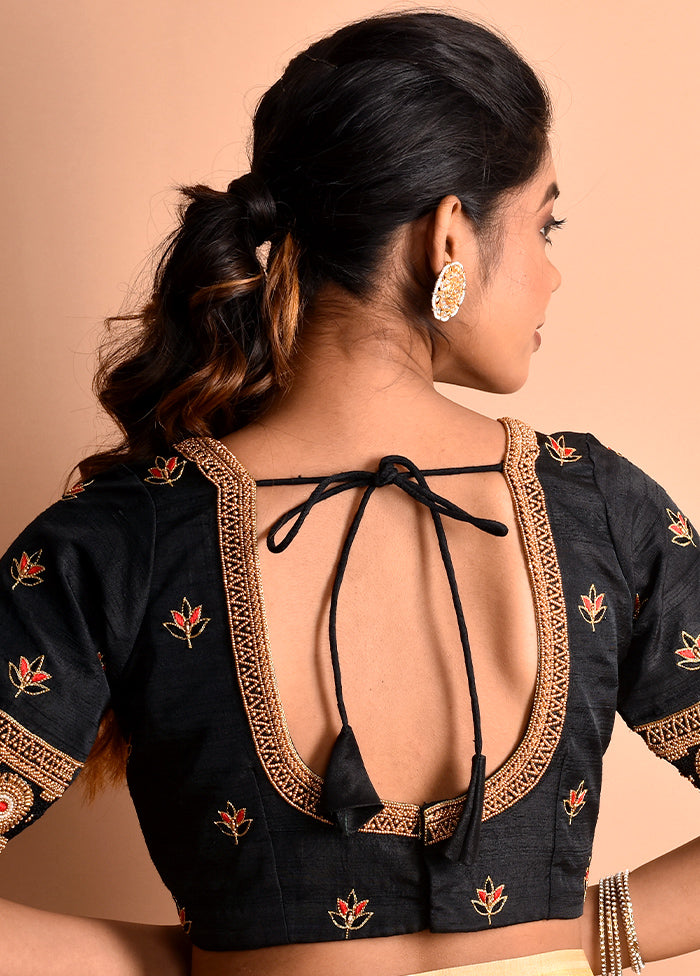 Black Silk Designer Blouse