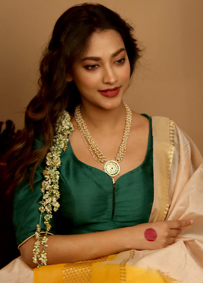 Green Silk Designer Blouse