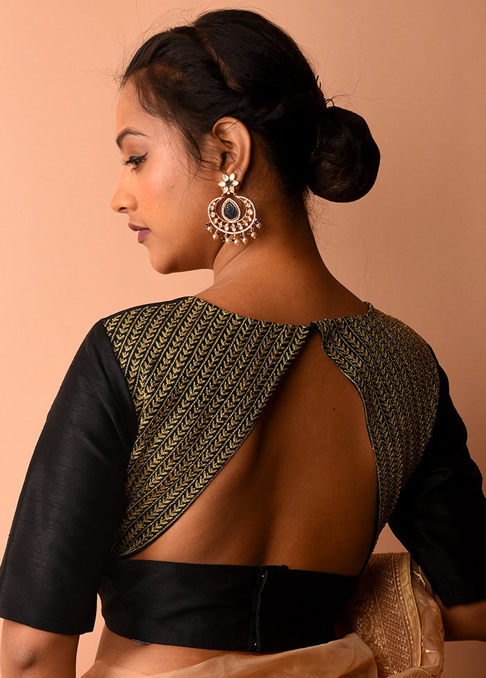 Black Silk Designer Blouse