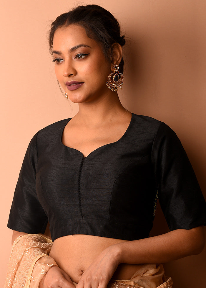 Black Silk Designer Blouse