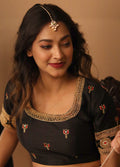 Black Silk Designer Blouse