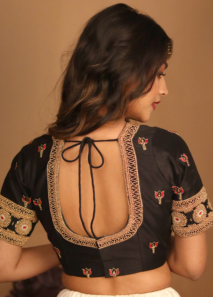 Black Silk Designer Blouse
