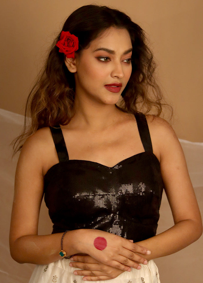 Black Silk Designer Blouse