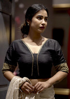 Black Dupion Silk Designer Blouse