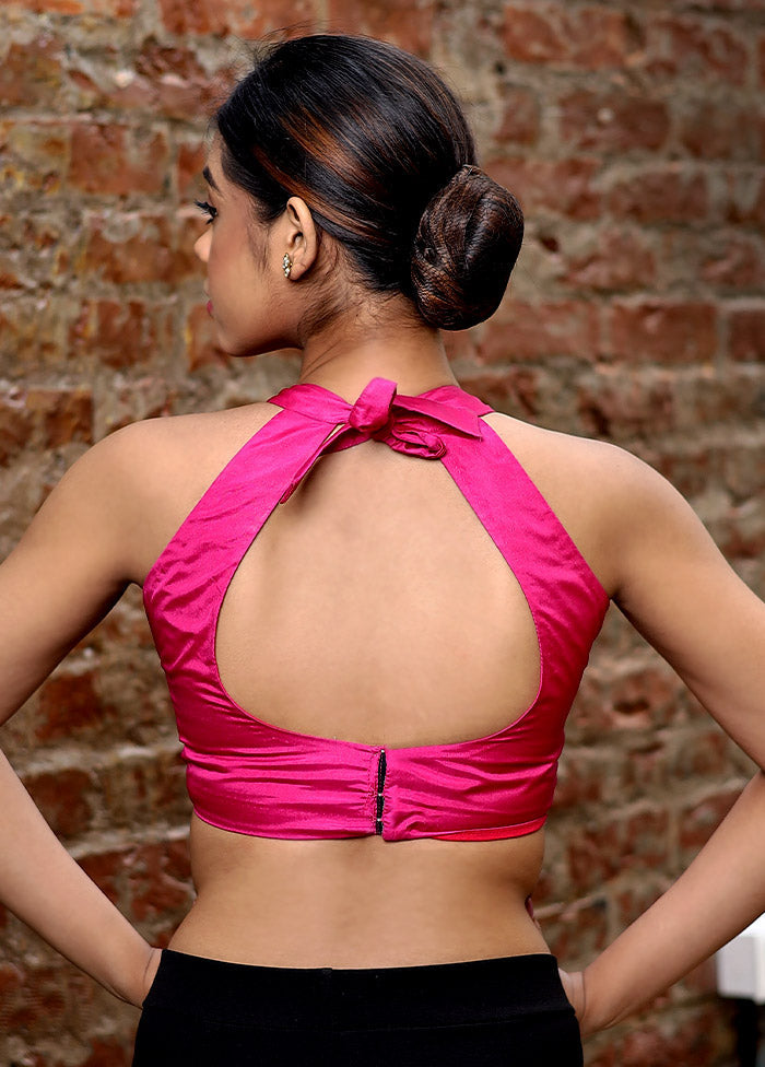 Pink Silk Designer Blouse