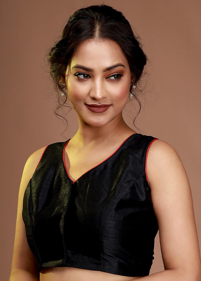 Black Silk Designer Blouse