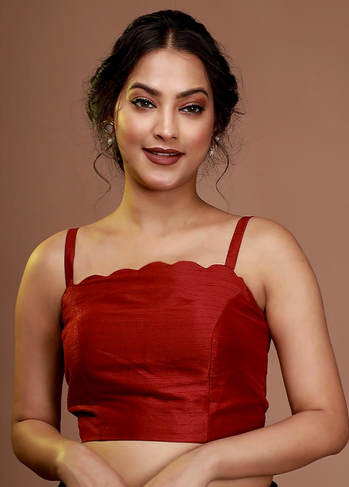 Maroon Silk Designer Blouse