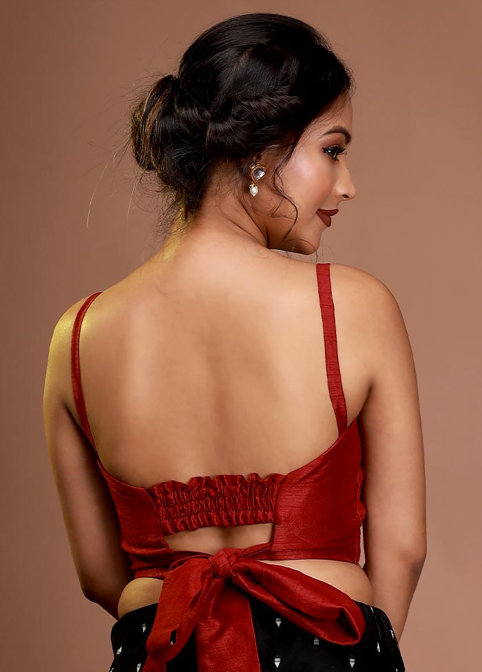 Maroon Silk Designer Blouse
