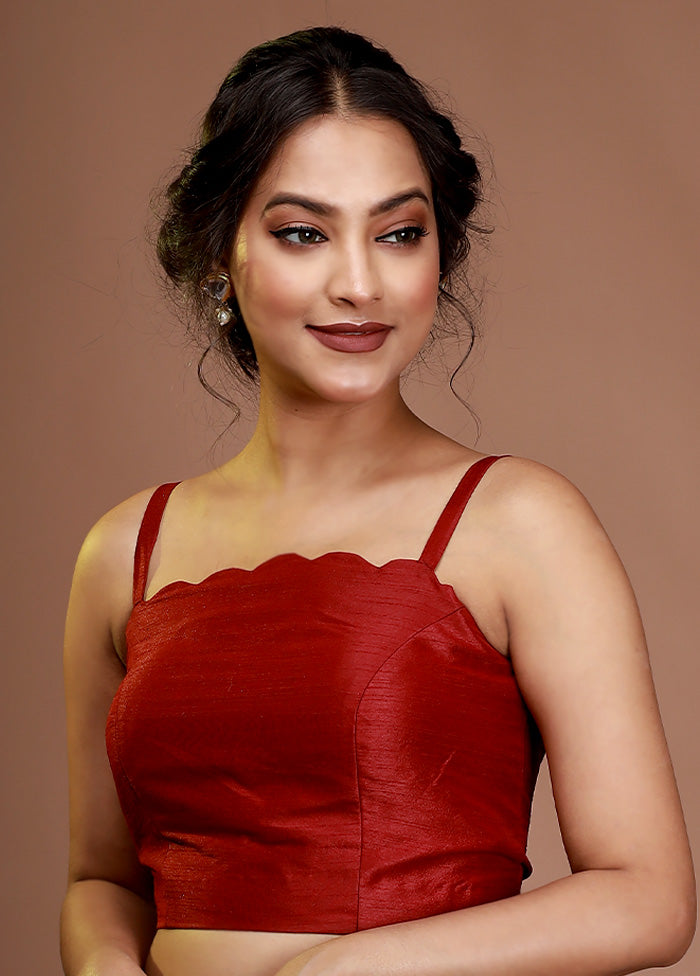 Maroon Silk Designer Blouse