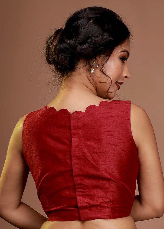 Maroon Silk Designer Blouse