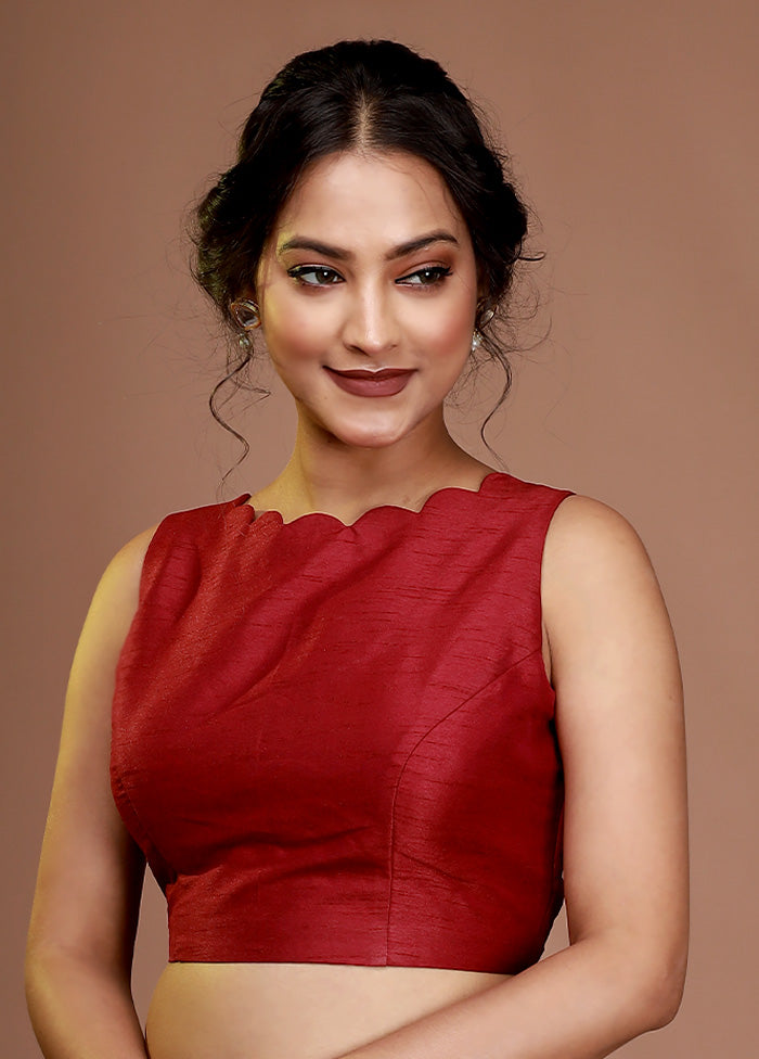 Maroon Silk Designer Blouse