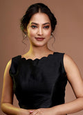 Black Silk Designer Blouse