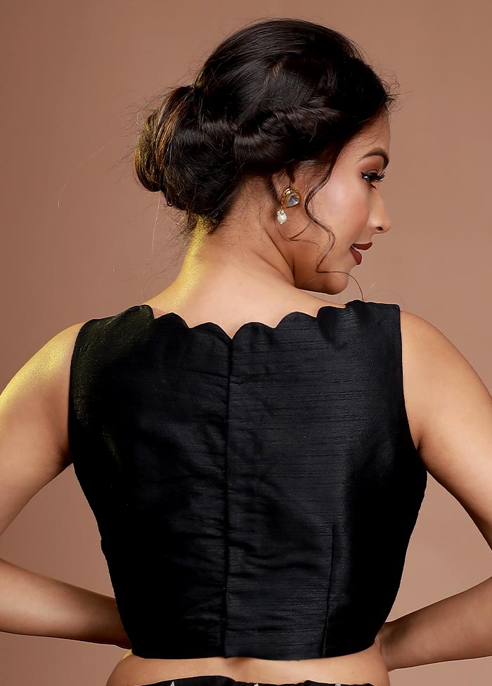 Black Silk Designer Blouse