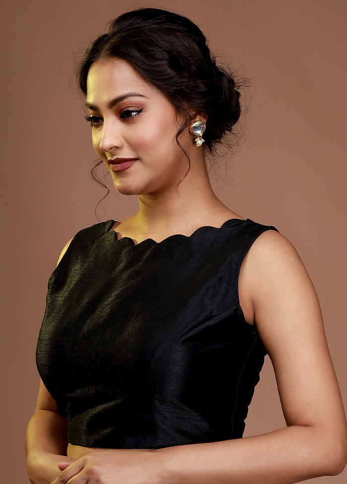 Black Silk Designer Blouse