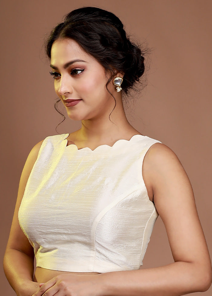Cream Silk Designer Blouse