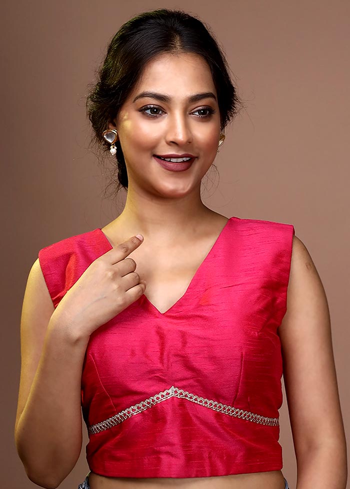 Pink Silk Designer Blouse