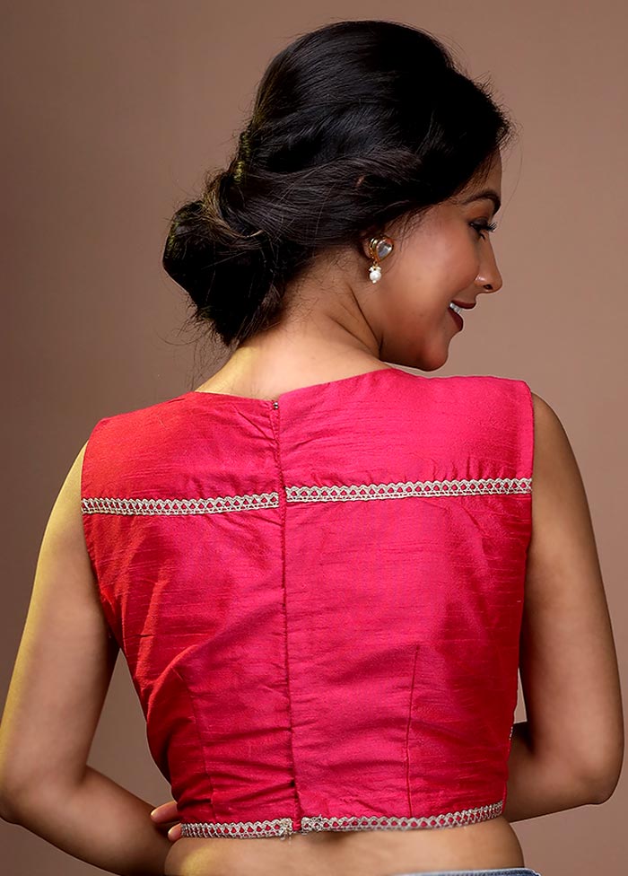 Pink Silk Designer Blouse