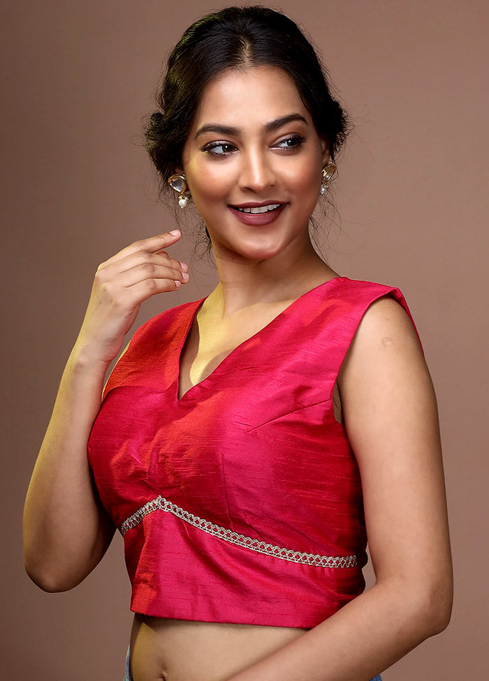 Pink Silk Designer Blouse