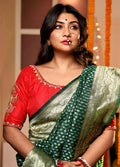 Red Zardosi Work Silk Designer Blouse