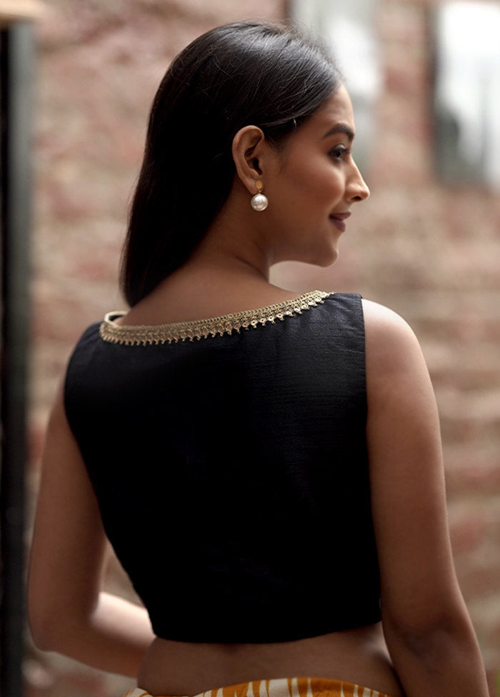 Black Dupion Silk Designer Blouse