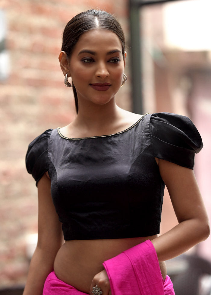 Black Silk Designer Blouse