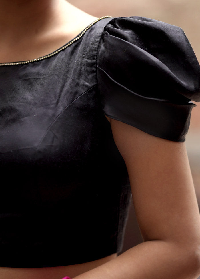 Black Silk Designer Blouse