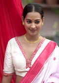 Cream Dupion Silk Designer Blouse