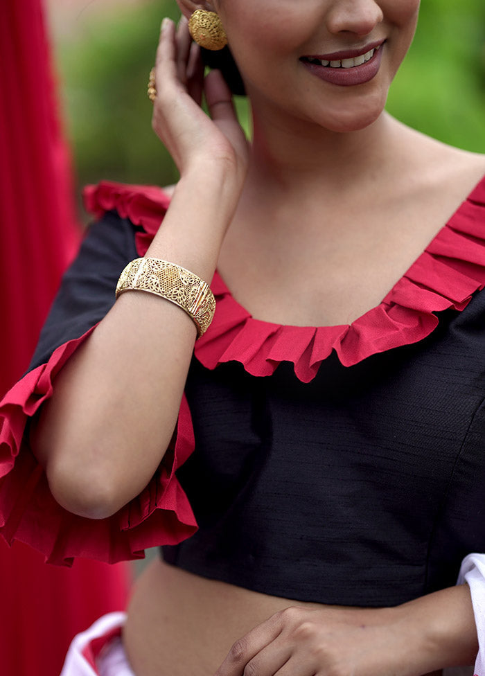 Black Dupion Silk Designer Blouse
