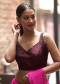 Maroon Silk Designer Blouse