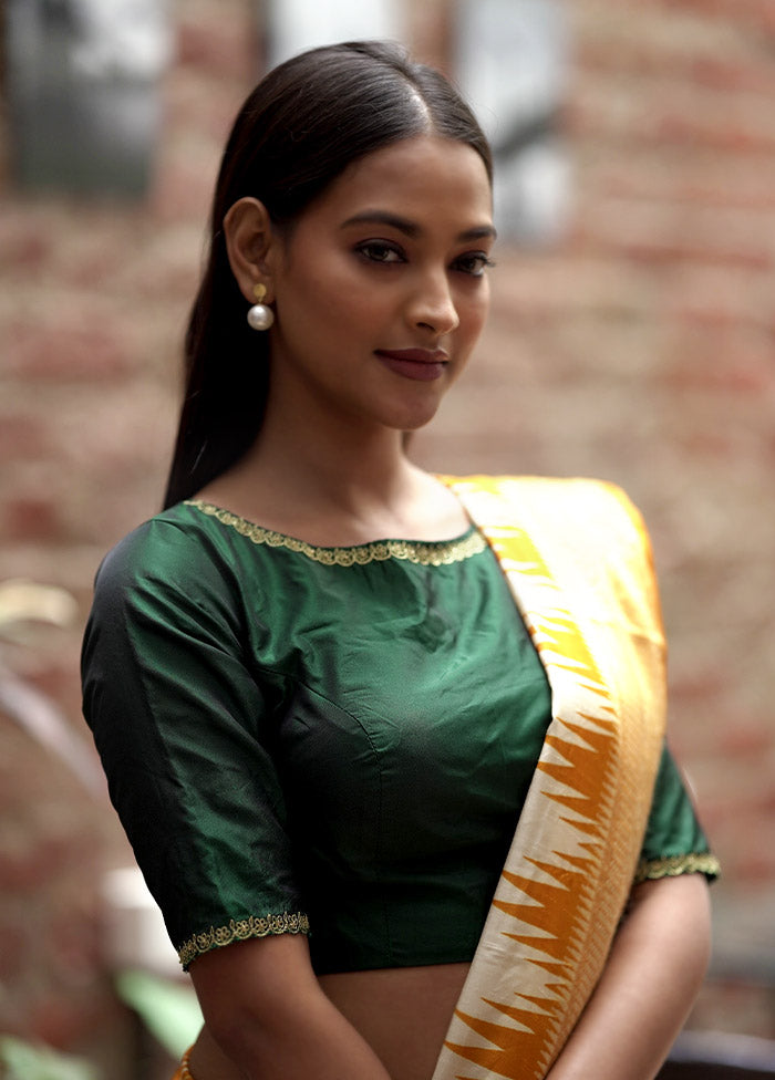 Green Silk Designer Blouse