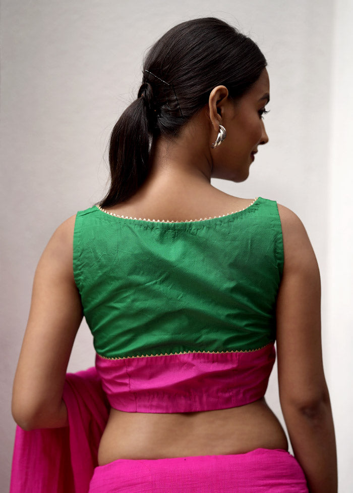 Green Silk Designer Blouse
