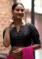 Black Dupion Silk Designer Blouse