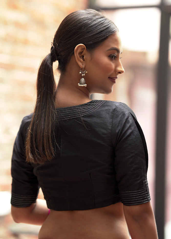 Black Dupion Silk Designer Blouse