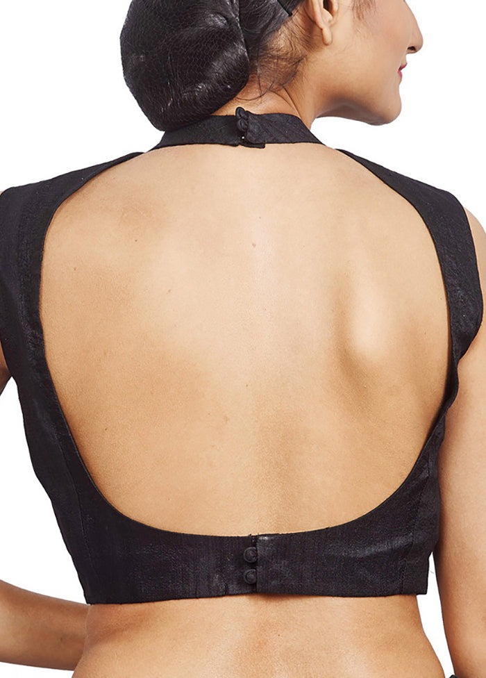 Black Silk Designer Blouse